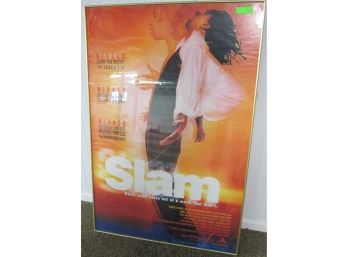 Vintage Framed MOVIE POSTER, 'SLAM', Nicely Framed Print With Plexiglass, Circa 1998