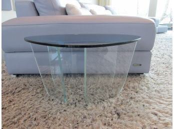 Contemporary ROCHE BOBOIS Brand, Archipel TRAPEZE Cocktail Table, SMOKY Glass Top