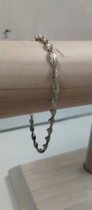 .925 Sterling Silver Twist Bracelet Made In Italy