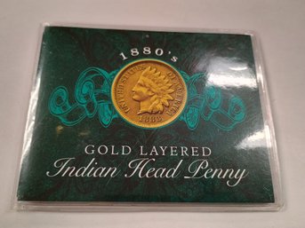 1880s Gold Layered Indian Head Penny