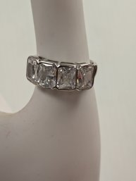 Sterling Silver And CZ Ring Size 9