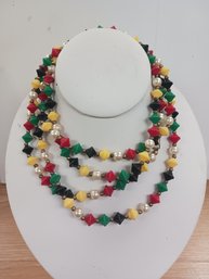 Vintage Multicolor Plastic Necklace