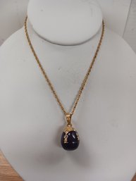 Avon Purple And Golden Necklace