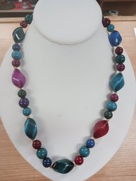 Multi Colored Bead Necklace