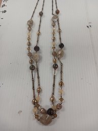Brown And Copper Color Necklace
