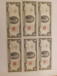 1963 A $2.00 Red Seal Lot