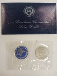 1971 Eisenhower Uncirculated Silver Dollar P8