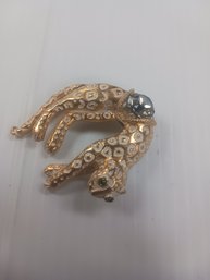 Florenza Spotted Leopard Brooch,  Articulated Tail