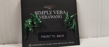 Fun New Vera Wang Green Dragon Earrings