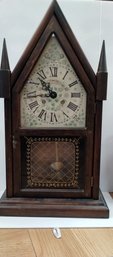 Vintage New England Clock Co 8 Day Steeple Mantle Clock