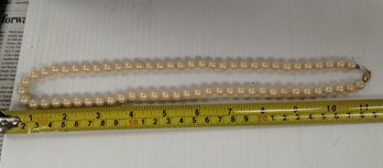 Vintage Pearl Necklace With 14kt Gold Clasp