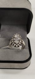 Sterling Silver And CZ Ring Size 8