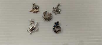Lot Of Sterling Silver Sea Creature Charms