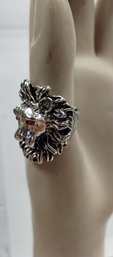 Large Lion Head Ring Size 7