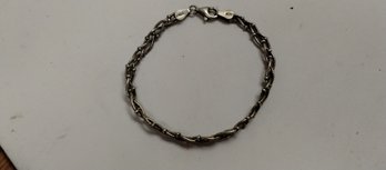 Vintage Made In Italy Sterling Silver Braided Bracelet
