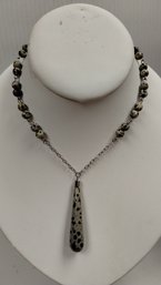 Vintage Leopard Jasper Necklace