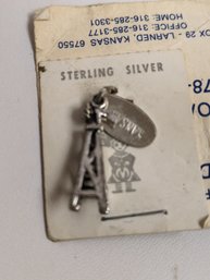 Vintage Kansas Rotary Sterling Silver Charm