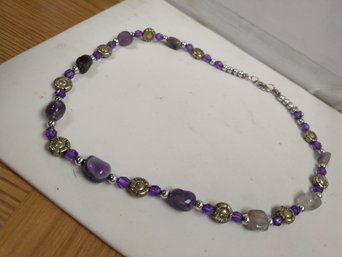 Cute Amethyst Silver Necklace