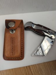 Craftsman Razor Knife With Leather Case