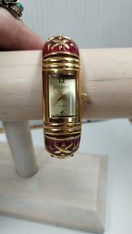 Vintage Joan Rivers Cuff Style Wrist Watch Needs New Batteries