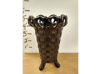 Black Milk Glass Vase