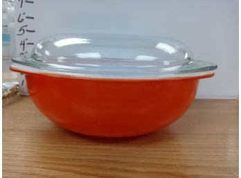 Vintage Red Pyrex Casserole Dish