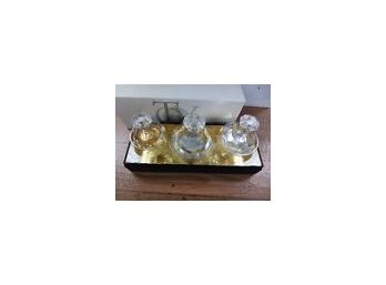 Tova Vtg Anniversary Eau De Parfum Set 3.3/1.7oz 1oz Elixir Diamond Glass Bottle