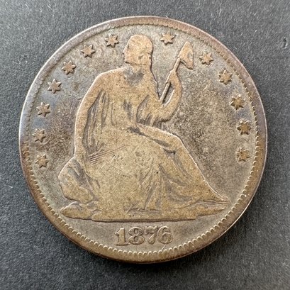 1876-CC Liberty Seated Half Dollar Coin