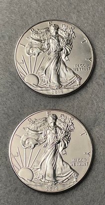 2 USA 2014 Silver Dollars