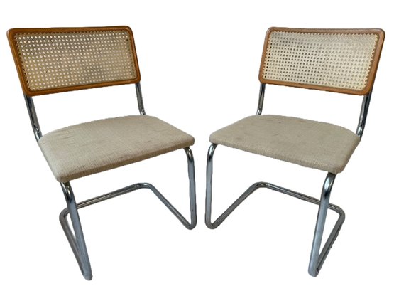 Pair Of Marcel Breuer Style Side Chairs