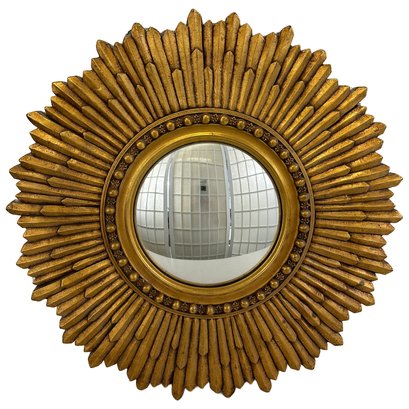 Neoclassical Revival Gilt Wood Starburst Mirror