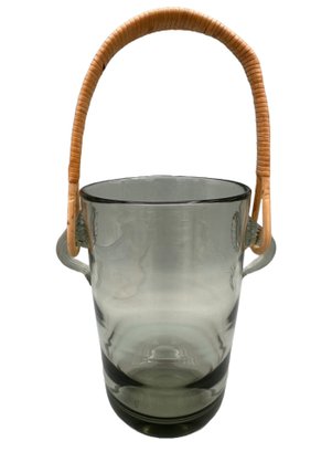 Per Lutken For Holmegaard Ice Bucket With Cane Handle