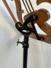 Antique Cast Iron And Oak Adjustable Music Stand