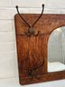 Tiger Oak Hanging Mirror And Coat Rack