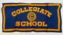 Collegiate School Felt Banner, Circa 1930s