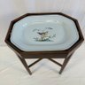 Mahogany Octagonal Table With Spode Platter