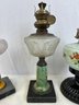 Lot Of 3 Antique Kerosene Oil Lamps