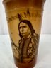 Westmoreland Milk Glass Native American Souvenir Vase