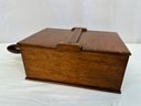 Antique Walnut And Oak Ballot Box