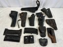 Lot Of Vintage Leather Police Gun Holsters