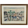 Cape Ann School Watercolor Painting Signed E.w. Dollar