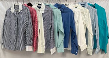 (10) Women's Cotton Shirts: Faconnable, Celine, Guy Laroche, Akris Punto, Ralph Lauren