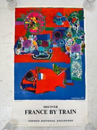 1968 Roger Bezombes Discover France By Train Railway Poster