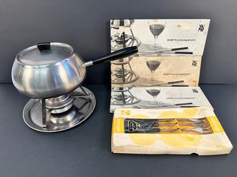 WMF Cromargan Stainless Steel Fondue Set W/ Extra Forks