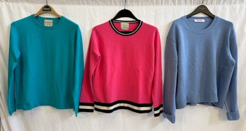 (3) Women's Colorful Cashmere Sweaters