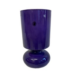 Purple IKEA Lykta Glass Table Lamp