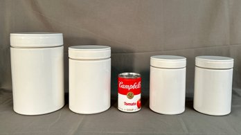 Set Of 4 Marimekko Pfaltzgraff Kitchen Canisters Lidded Jars