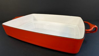 Dansk Kobenstyle Red Enamel & Cast Iron Casserole Dish