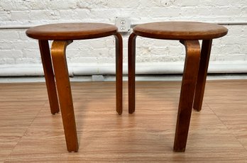 Pair Of 1960s Alvar Aalto Model 60 Stools