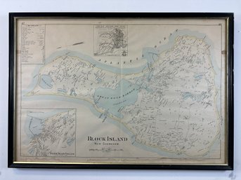 1895 Everts & Richards Map Of Block Island (A)